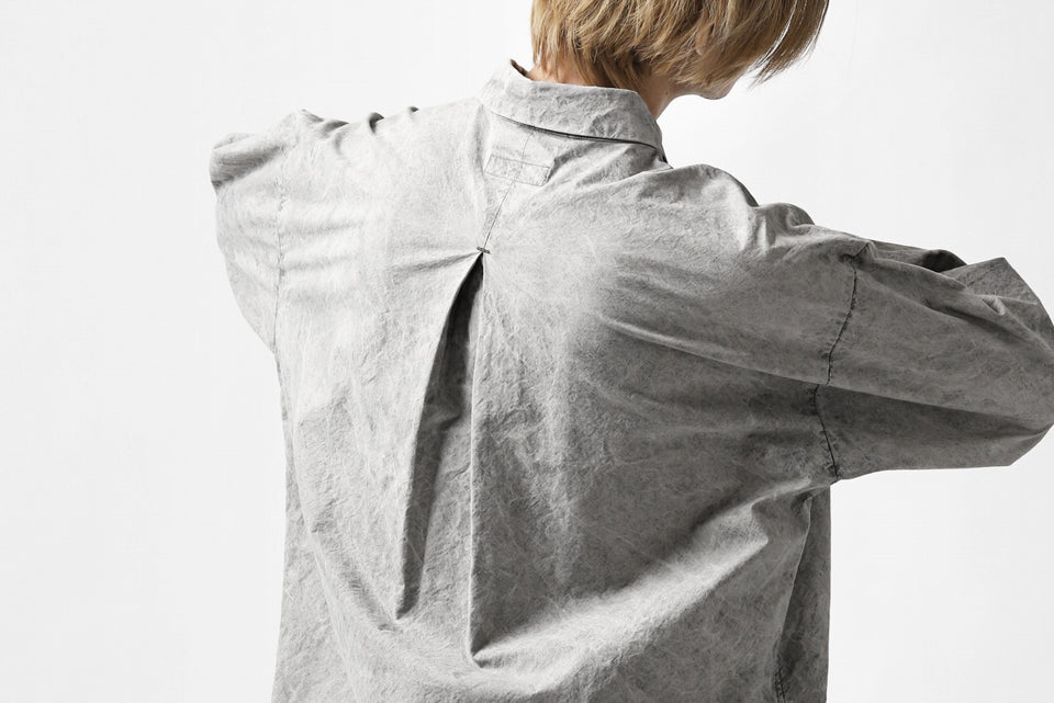 画像をギャラリービューアに読み込む, COLINA BIG MINIMAL SHIRT / ORGANIC SUPIMA COTTON BROX (STONE)