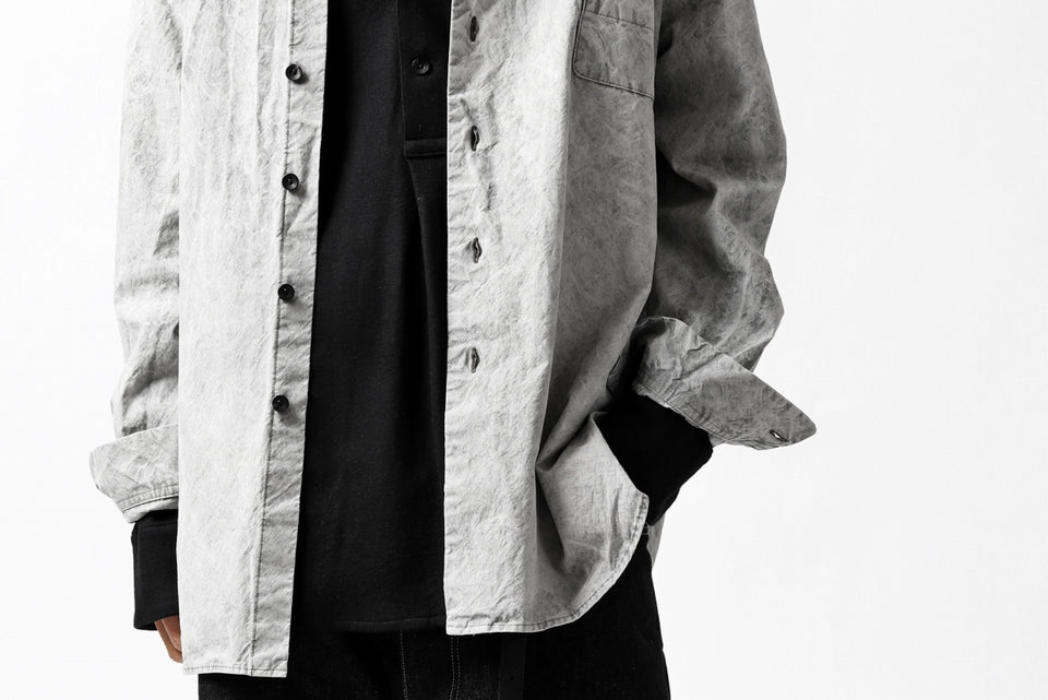 画像をギャラリービューアに読み込む, COLINA BIG MINIMAL SHIRT / ORGANIC SUPIMA COTTON BROX (STONE)