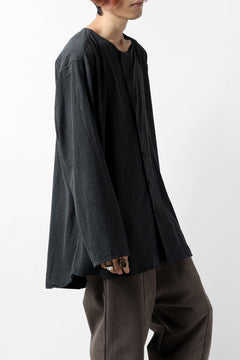 画像をギャラリービューアに読み込む, YUTA MATSUOKA exclusive minimal shirt / noil silk broad (BLACK)