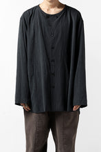 画像をギャラリービューアに読み込む, YUTA MATSUOKA exclusive minimal shirt / noil silk broad (BLACK)
