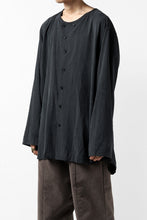 画像をギャラリービューアに読み込む, YUTA MATSUOKA exclusive minimal shirt / noil silk broad (BLACK)