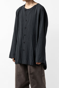画像をギャラリービューアに読み込む, YUTA MATSUOKA exclusive minimal shirt / noil silk broad (BLACK)