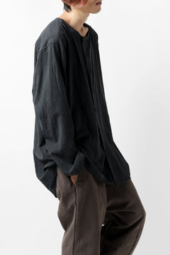 画像をギャラリービューアに読み込む, YUTA MATSUOKA exclusive minimal shirt / noil silk broad (BLACK)