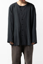 画像をギャラリービューアに読み込む, YUTA MATSUOKA exclusive minimal shirt / noil silk broad (BLACK)