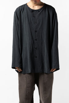 画像をギャラリービューアに読み込む, YUTA MATSUOKA exclusive minimal shirt / noil silk broad (BLACK)