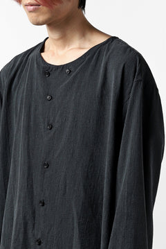 画像をギャラリービューアに読み込む, YUTA MATSUOKA exclusive minimal shirt / noil silk broad (BLACK)
