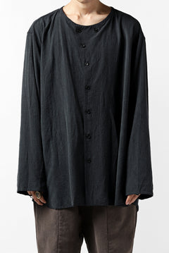 画像をギャラリービューアに読み込む, YUTA MATSUOKA exclusive minimal shirt / noil silk broad (BLACK)