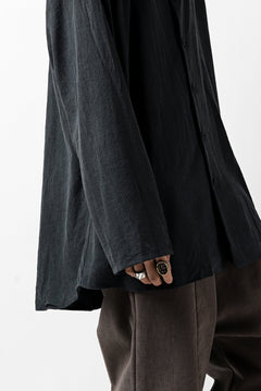 画像をギャラリービューアに読み込む, YUTA MATSUOKA exclusive minimal shirt / noil silk broad (BLACK)