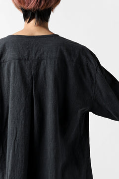 画像をギャラリービューアに読み込む, YUTA MATSUOKA exclusive minimal shirt / noil silk broad (BLACK)