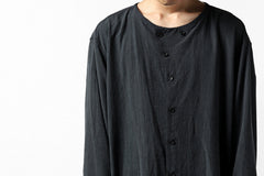 画像をギャラリービューアに読み込む, YUTA MATSUOKA exclusive minimal shirt / noil silk broad (BLACK)