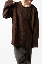 画像をギャラリービューアに読み込む, YUTA MATSUOKA minimal shirt / sulfur dyed washer linen (DARK RED)