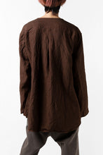 画像をギャラリービューアに読み込む, YUTA MATSUOKA minimal shirt / sulfur dyed washer linen (DARK RED)