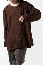 画像をギャラリービューアに読み込む, YUTA MATSUOKA minimal shirt / sulfur dyed washer linen (DARK RED)