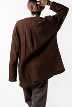 画像をギャラリービューアに読み込む, YUTA MATSUOKA minimal shirt / sulfur dyed washer linen (DARK RED)
