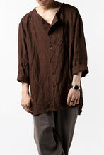 画像をギャラリービューアに読み込む, YUTA MATSUOKA minimal shirt / sulfur dyed washer linen (DARK RED)
