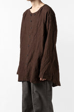 画像をギャラリービューアに読み込む, YUTA MATSUOKA minimal shirt / sulfur dyed washer linen (DARK RED)