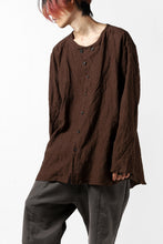 画像をギャラリービューアに読み込む, YUTA MATSUOKA minimal shirt / sulfur dyed washer linen (DARK RED)