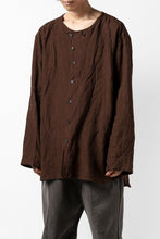 画像をギャラリービューアに読み込む, YUTA MATSUOKA minimal shirt / sulfur dyed washer linen (DARK RED)