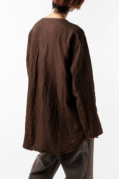 画像をギャラリービューアに読み込む, YUTA MATSUOKA minimal shirt / sulfur dyed washer linen (DARK RED)