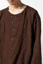 画像をギャラリービューアに読み込む, YUTA MATSUOKA minimal shirt / sulfur dyed washer linen (DARK RED)