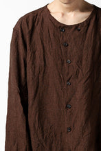 画像をギャラリービューアに読み込む, YUTA MATSUOKA minimal shirt / sulfur dyed washer linen (DARK RED)