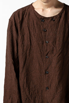 画像をギャラリービューアに読み込む, YUTA MATSUOKA minimal shirt / sulfur dyed washer linen (DARK RED)