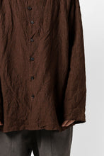 画像をギャラリービューアに読み込む, YUTA MATSUOKA minimal shirt / sulfur dyed washer linen (DARK RED)
