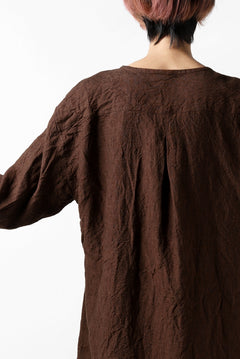 画像をギャラリービューアに読み込む, YUTA MATSUOKA minimal shirt / sulfur dyed washer linen (DARK RED)