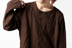画像をギャラリービューアに読み込む, YUTA MATSUOKA minimal shirt / sulfur dyed washer linen (DARK RED)