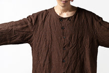 画像をギャラリービューアに読み込む, YUTA MATSUOKA minimal shirt / sulfur dyed washer linen (DARK RED)
