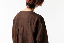 画像をギャラリービューアに読み込む, YUTA MATSUOKA minimal shirt / sulfur dyed washer linen (DARK RED)