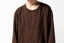 画像をギャラリービューアに読み込む, YUTA MATSUOKA minimal shirt / sulfur dyed washer linen (DARK RED)