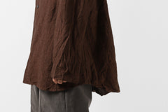 画像をギャラリービューアに読み込む, YUTA MATSUOKA minimal shirt / sulfur dyed washer linen (DARK RED)