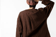 画像をギャラリービューアに読み込む, YUTA MATSUOKA minimal shirt / sulfur dyed washer linen (DARK RED)