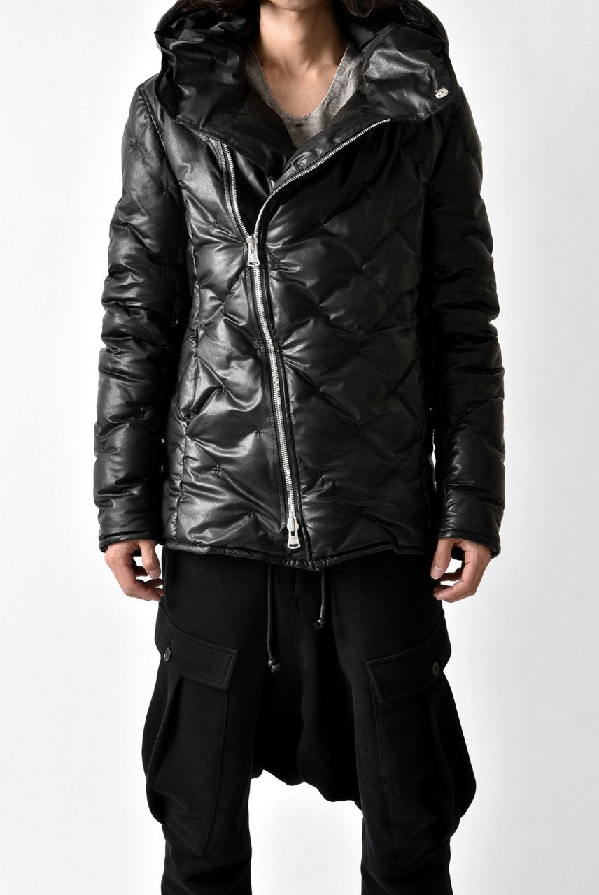 画像をギャラリービューアに読み込む, ISAMU KATAYAMA BACKLASH HOODED DOWN JACKET / KANGAROO + POLISH WHITE GOOSE (BLACK)