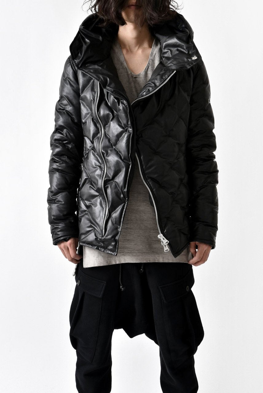 画像をギャラリービューアに読み込む, ISAMU KATAYAMA BACKLASH HOODED DOWN JACKET / KANGAROO + POLISH WHITE GOOSE (BLACK)