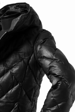 画像をギャラリービューアに読み込む, ISAMU KATAYAMA BACKLASH HOODED DOWN JACKET / KANGAROO + POLISH WHITE GOOSE (BLACK)