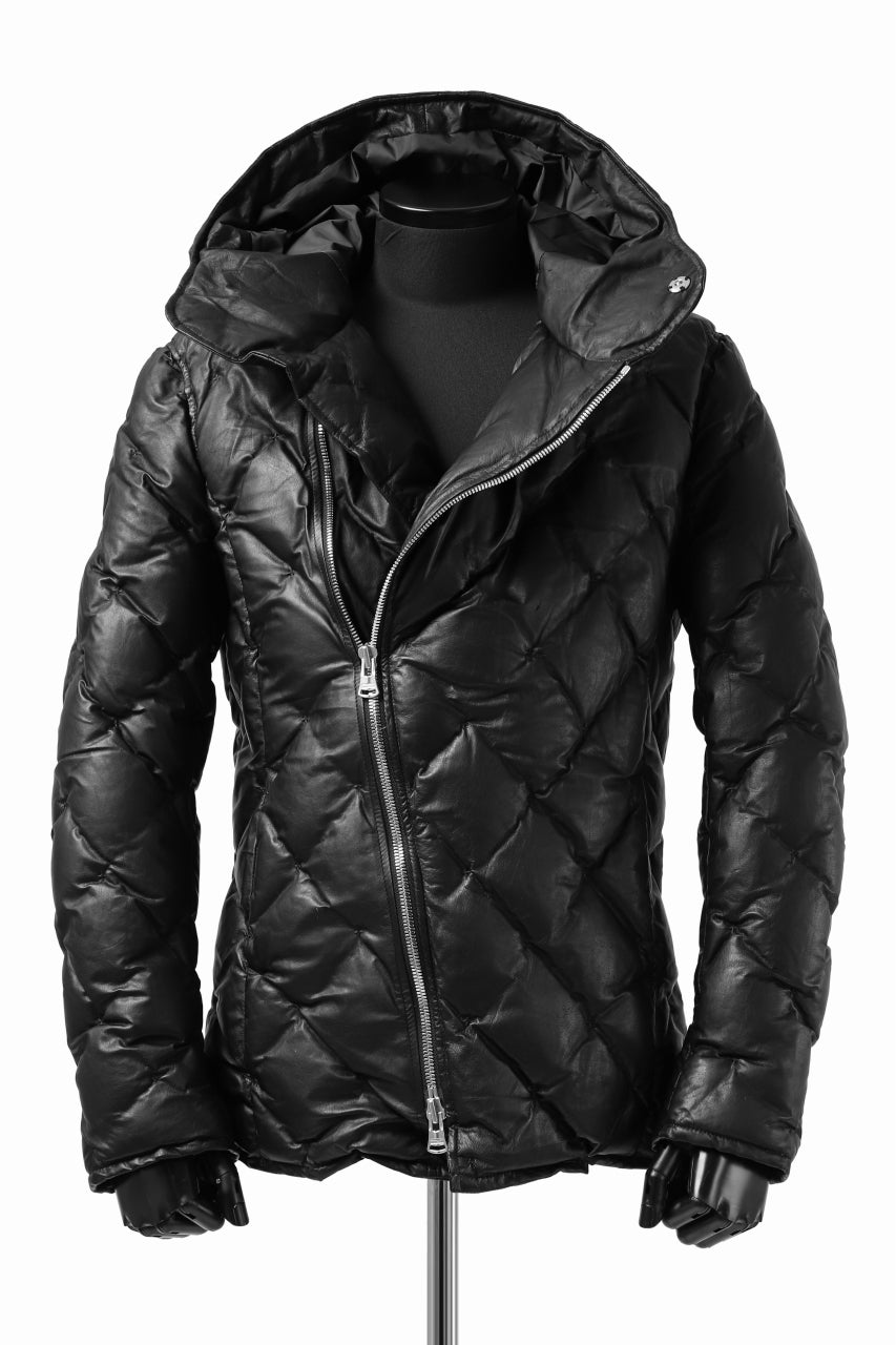 画像をギャラリービューアに読み込む, ISAMU KATAYAMA BACKLASH HOODED DOWN JACKET / KANGAROO + POLISH WHITE GOOSE (BLACK)