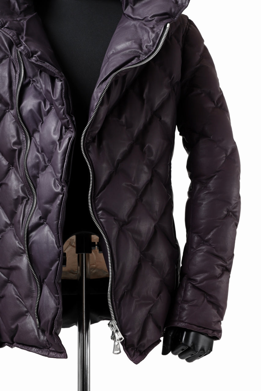 画像をギャラリービューアに読み込む, ISAMU KATAYAMA BACKLASH HOODED DOWN JACKET / KANGAROO + POLISH WHITE GOOSE (PURPLE)