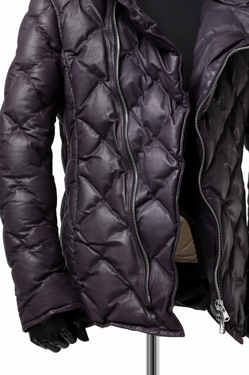 画像をギャラリービューアに読み込む, ISAMU KATAYAMA BACKLASH HOODED DOWN JACKET / KANGAROO + POLISH WHITE GOOSE (PURPLE)