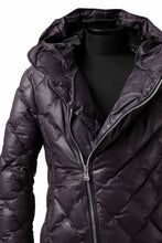 画像をギャラリービューアに読み込む, ISAMU KATAYAMA BACKLASH HOODED DOWN JACKET / KANGAROO + POLISH WHITE GOOSE (PURPLE)