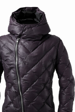 画像をギャラリービューアに読み込む, ISAMU KATAYAMA BACKLASH HOODED DOWN JACKET / KANGAROO + POLISH WHITE GOOSE (PURPLE)