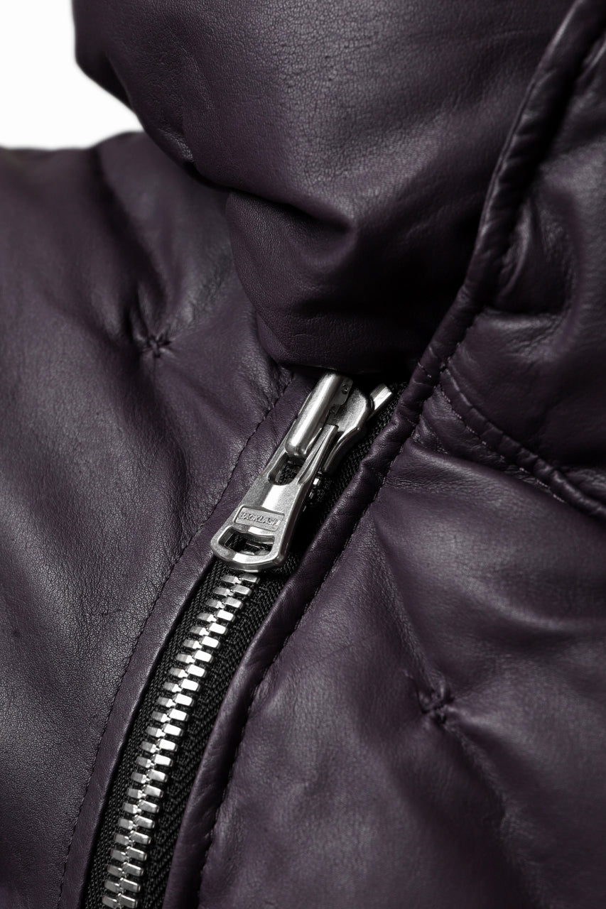 画像をギャラリービューアに読み込む, ISAMU KATAYAMA BACKLASH HOODED DOWN JACKET / KANGAROO + POLISH WHITE GOOSE (PURPLE)