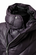 画像をギャラリービューアに読み込む, ISAMU KATAYAMA BACKLASH HOODED DOWN JACKET / KANGAROO + POLISH WHITE GOOSE (PURPLE)
