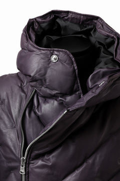 画像をギャラリービューアに読み込む, ISAMU KATAYAMA BACKLASH HOODED DOWN JACKET / KANGAROO + POLISH WHITE GOOSE (PURPLE)