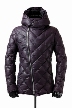 画像をギャラリービューアに読み込む, ISAMU KATAYAMA BACKLASH HOODED DOWN JACKET / KANGAROO + POLISH WHITE GOOSE (PURPLE)