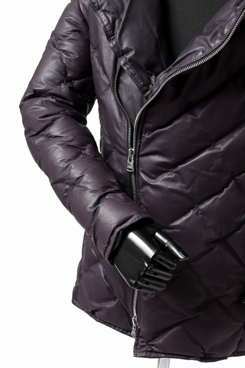 画像をギャラリービューアに読み込む, ISAMU KATAYAMA BACKLASH HOODED DOWN JACKET / KANGAROO + POLISH WHITE GOOSE (PURPLE)