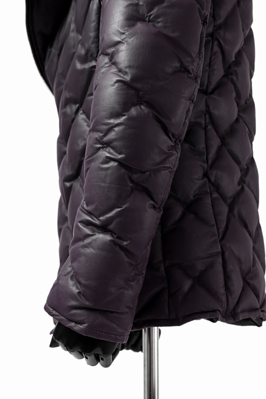 画像をギャラリービューアに読み込む, ISAMU KATAYAMA BACKLASH HOODED DOWN JACKET / KANGAROO + POLISH WHITE GOOSE (PURPLE)