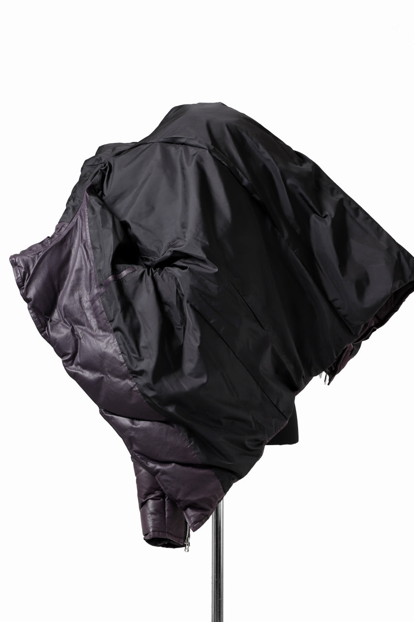画像をギャラリービューアに読み込む, ISAMU KATAYAMA BACKLASH HOODED DOWN JACKET / KANGAROO + POLISH WHITE GOOSE (PURPLE)
