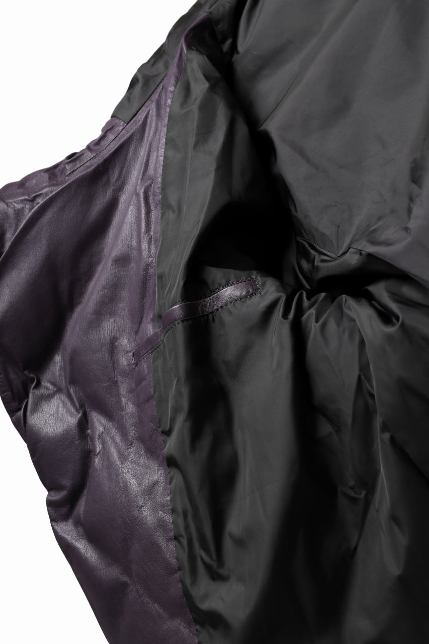 画像をギャラリービューアに読み込む, ISAMU KATAYAMA BACKLASH HOODED DOWN JACKET / KANGAROO + POLISH WHITE GOOSE (PURPLE)